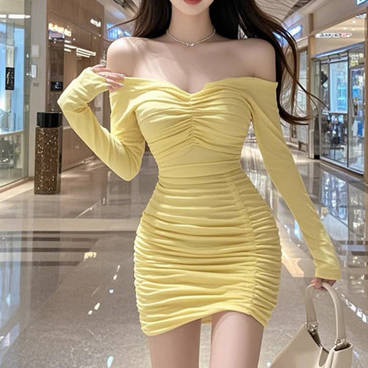 Yellow Off-Shoulder Dress