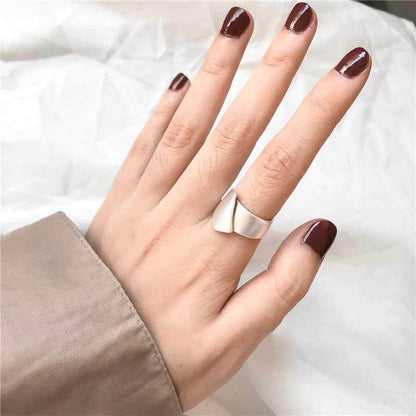 Vintage Geometric Irregular Glossy Open Ring