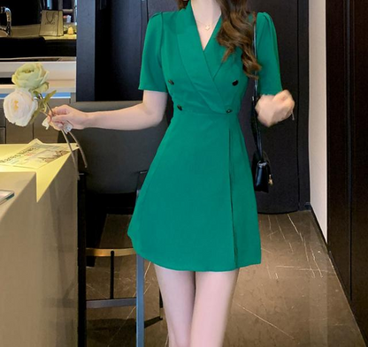 Summer Split Dress Shorts Suit