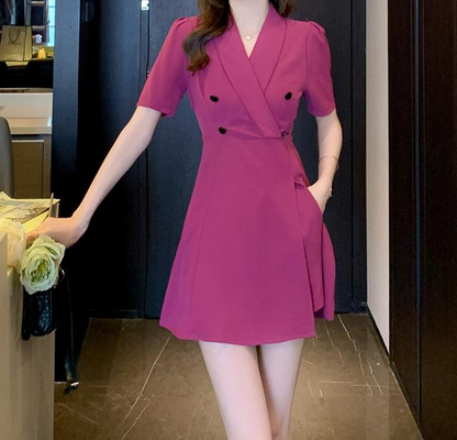 Summer Split Dress Shorts Suit