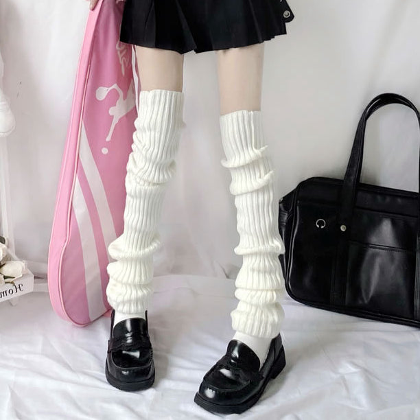 Knitted Thickened Warm Fur Ball Knee Socks