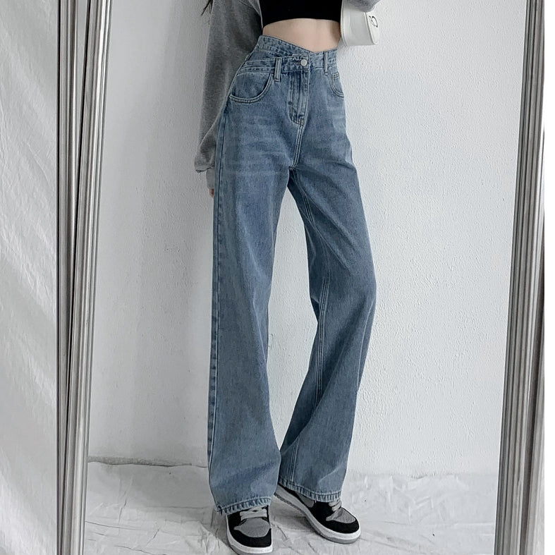 Loose High-Rise Straight-Leg Pants Jeans