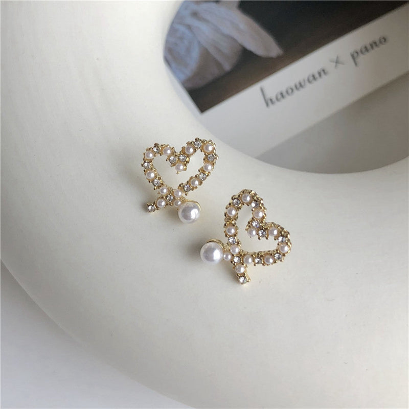 Love Pearl Earrings With Diamonds Accessories