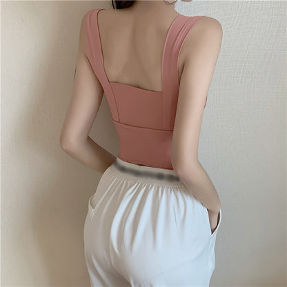 New Ice Silk Clavicle Sling Vest Outer Top