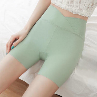 High-Waist Fitness Cross-Cut Waist Safety Pants