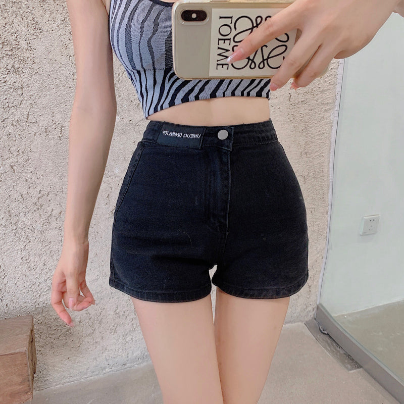 New Vintage High Waist Stretch Denim Shorts