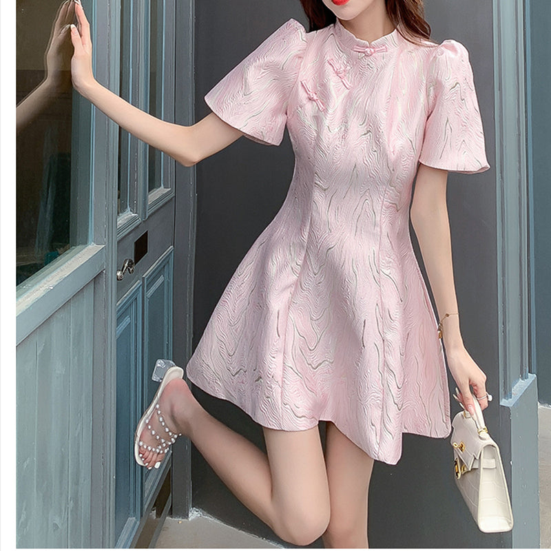 Puff Sleeve Court Style Qipao Princess Dress