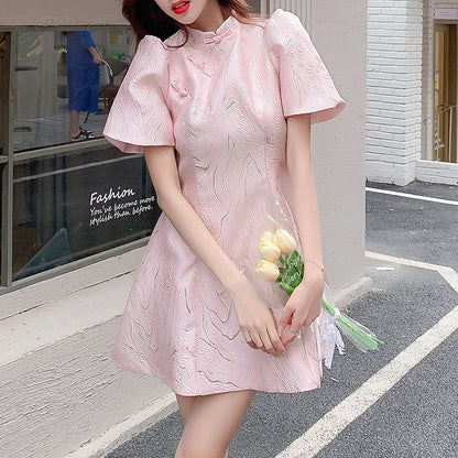 Puff Sleeve Court Style Qipao Princess Dress