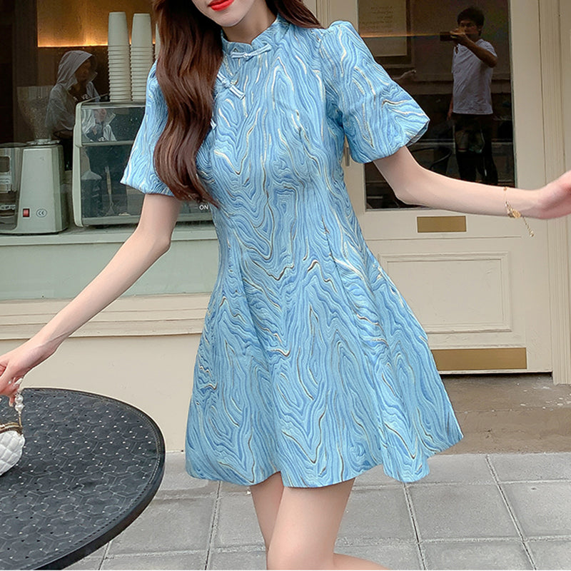 Puff Sleeve Court Style Qipao Princess Dress