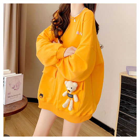 Milk Silk Composite Fleece Thick Sweatshirt