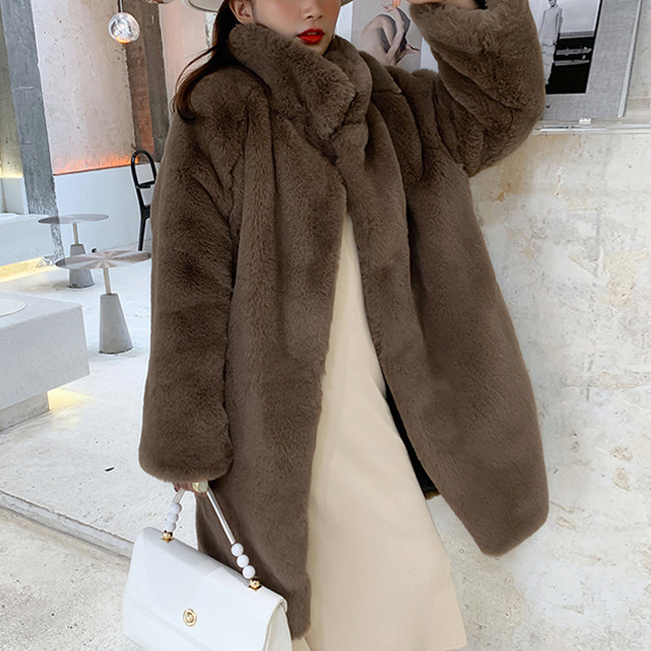 Haining Mink Fur Coat Whole Quilted