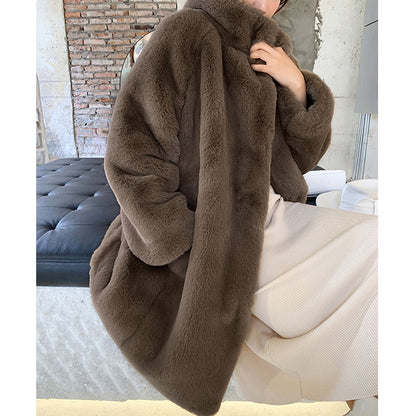 Haining Mink Fur Coat Whole Quilted