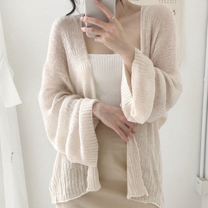 Vintage Loose Long Sleeve Knit Cardigan Top