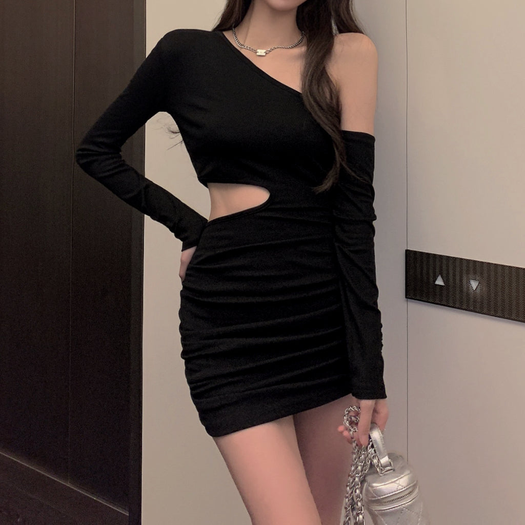 Sexy Off-The-Shoulder Long-Sleeved Dress