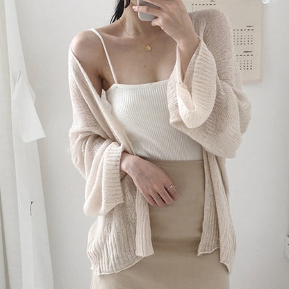 Vintage Loose Long Sleeve Knit Cardigan Top