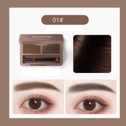 Two-Tone Waterproof Mirror Natural Eyebrow Powder