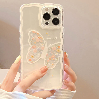 Flower Butterfly Transparent Iphone Case