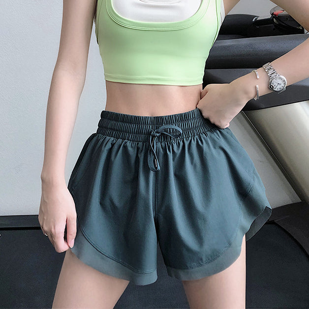 Loose Running Fitness High Waist Sports Shorts