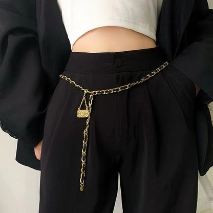 Metal Pouch Decorative Belt Waist Chain