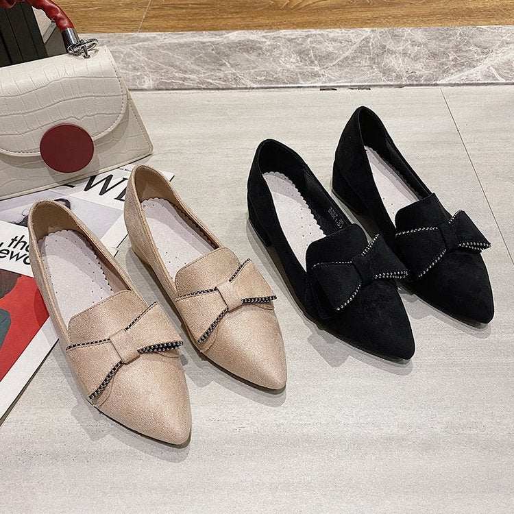 70% Bow Knot Black Fashion Simple Shoes