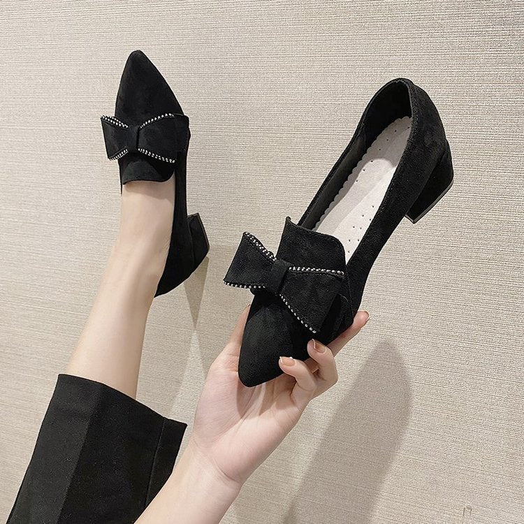 70% Bow Knot Black Fashion Simple Shoes