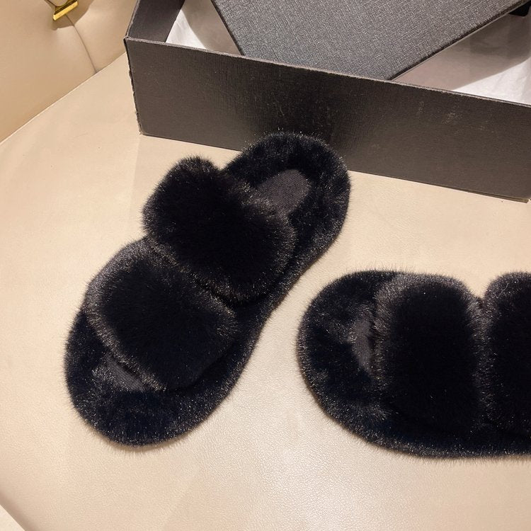 Comfortable Breathable Non-Slip Plush Flats