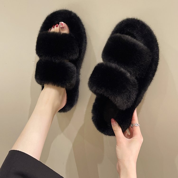 Comfortable Breathable Non-Slip Plush Flats