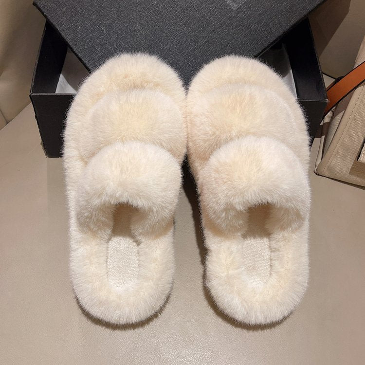 Comfortable Breathable Non-Slip Plush Flats