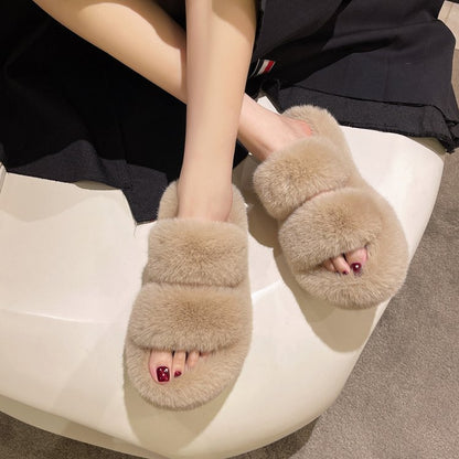 Comfortable Breathable Non-Slip Plush Flats