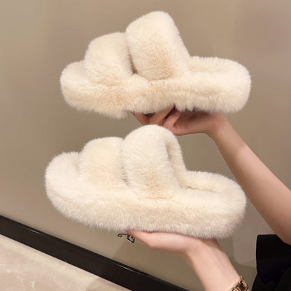 Comfortable Breathable Non-Slip Plush Flats