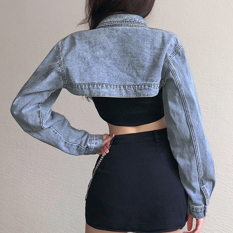 Vintage Denim Cropped Jacket