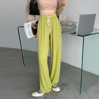 Sweatpants Straight High Waist Wide-Leg Pants