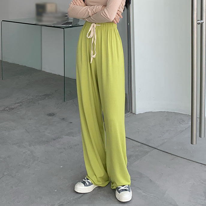 Sweatpants Straight High Waist Wide-Leg Pants