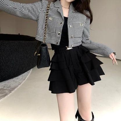 Blazer Top Long Sleeve Short Pants