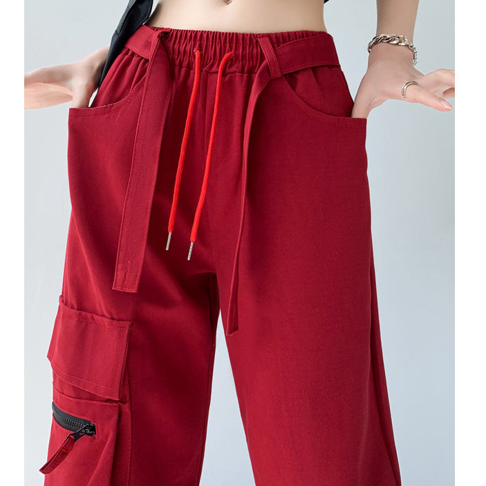 Loose Pocket Hip Hop Wide Leg Cargo Pants