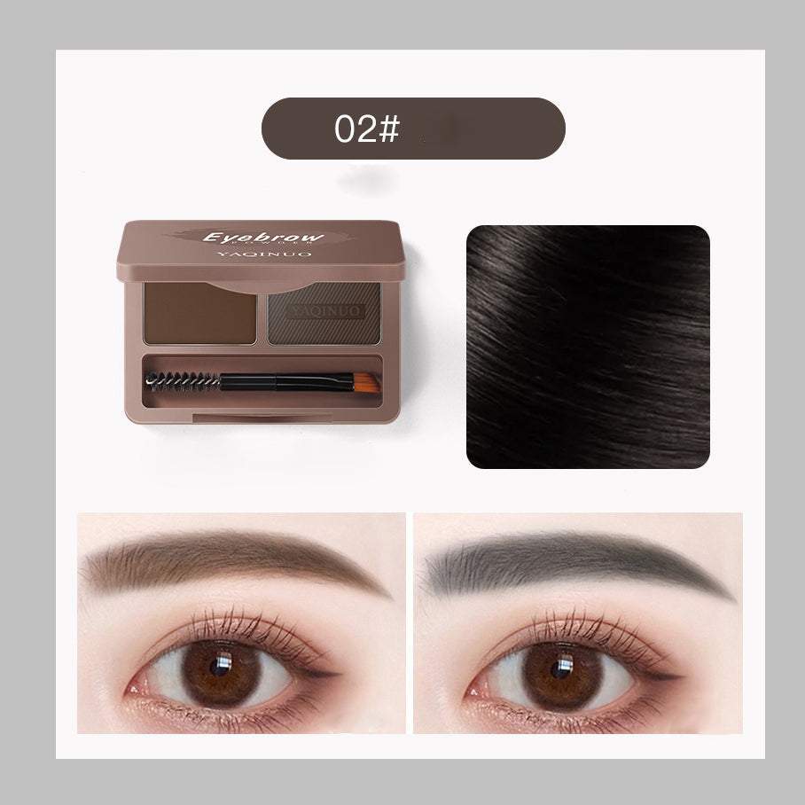 Two-Tone Waterproof Mirror Natural Eyebrow Powder