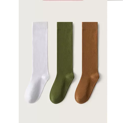 Solid Color Warm Stretch Calf Stockings