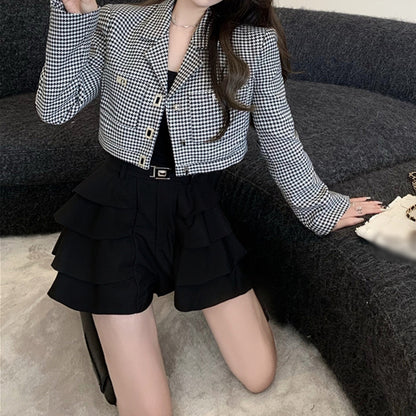 Blazer Top Long Sleeve Short Pants