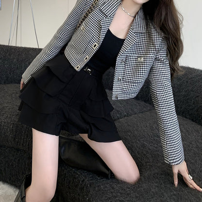 Blazer Top Long Sleeve Short Pants