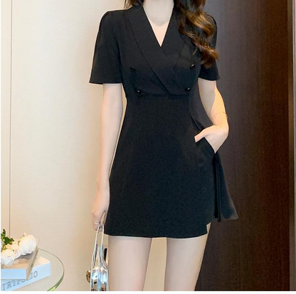 Summer Split Dress Shorts Suit