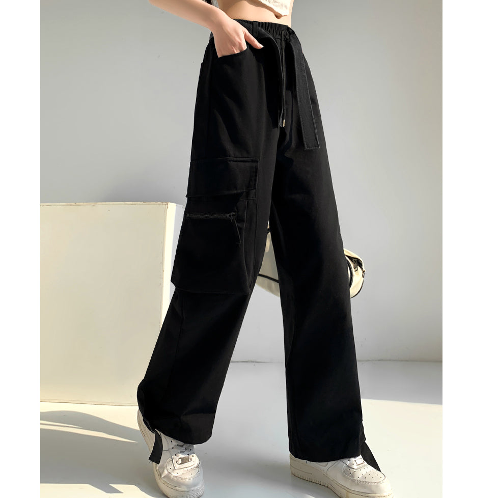 Loose Pocket Hip Hop Wide Leg Cargo Pants