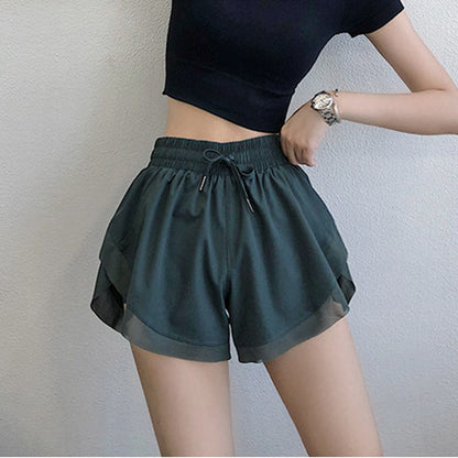 Loose Running Fitness High Waist Sports Shorts