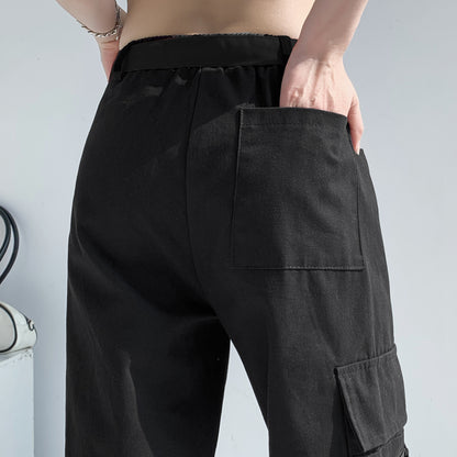 Loose Pocket Hip Hop Wide Leg Cargo Pants