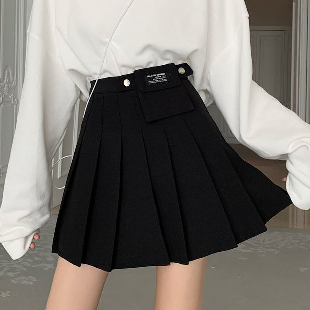 High Waist Pleated A-Line Short Skirt – DRESSVY