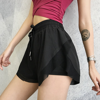 Loose Running Fitness High Waist Sports Shorts