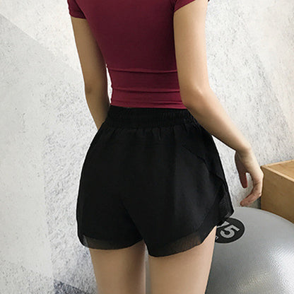 Loose Running Fitness High Waist Sports Shorts