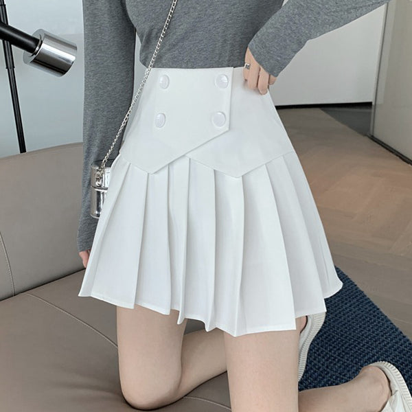Pleated High Waist A-Line Short Skirt – DRESSVY