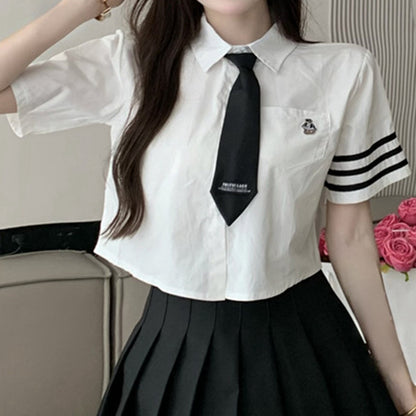 Uniform Short Sleeve White Shirt Set