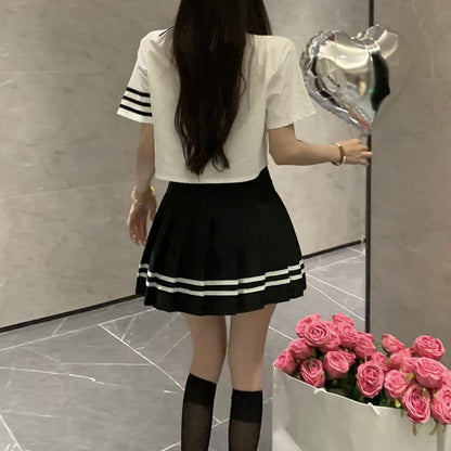 Uniform Short Sleeve White Shirt Set