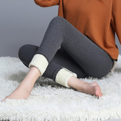 Lamb Fleece High Waist Stretch Thermal Pants